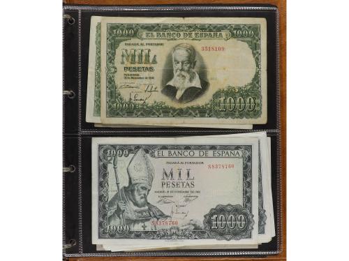 Lote 100 billetes 1 a 10.000 Pesetas. 1906 a 1985. Pequeña c