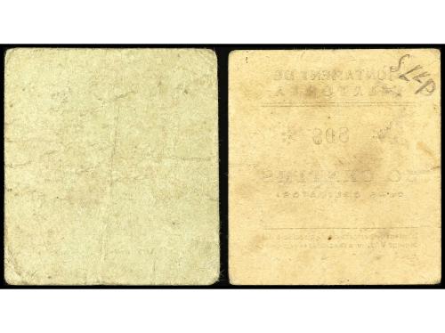 CATALUNYA. Lote 2 billetes 50 Cèntims y 1 Pesseta. Aj. de VI