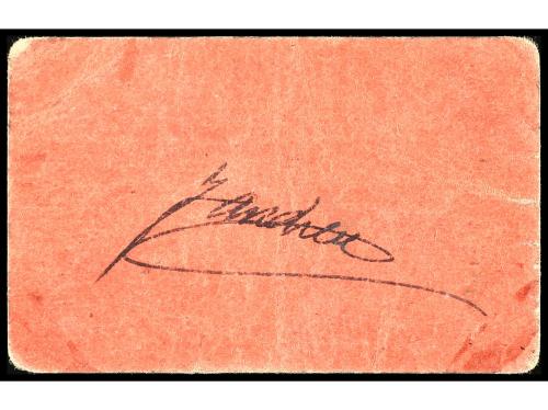 CATALUNYA. 50 Cèntims. Aj. de LA FLORESTA. Cartón. RARO. AT-