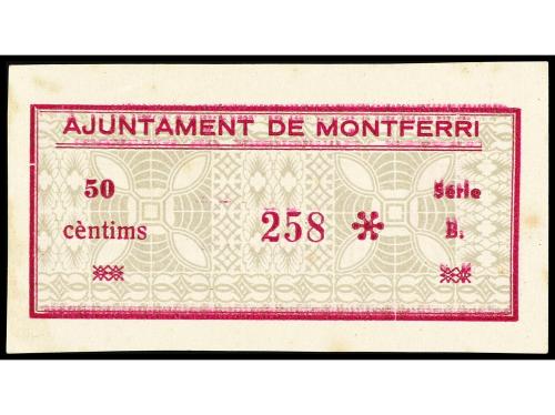 CATALUNYA. 50 Cèntims. Octubre 1937. Aj. de MONTFERRI. (Leve