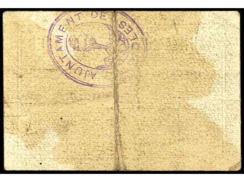 CATALUNYA. 1 Pesseta. Aj. de PLANOLES. Cartón. Numeración: 3
