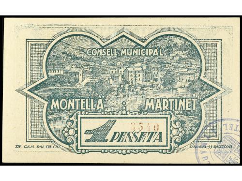 CATALUNYA. 1 Pesseta. 20 Abril 1937. C.M. de MONTELLÀ I MART