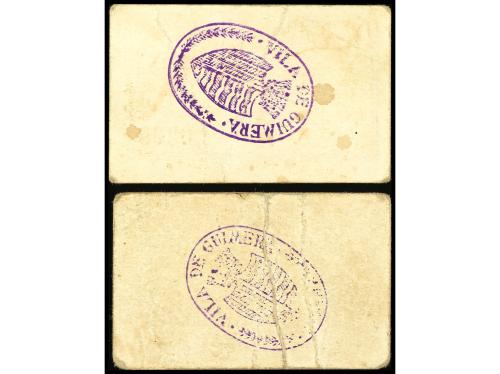 CATALUNYA. Lote 2 billetes 50 Cèntims y 1 Pesseta. Juny 1937