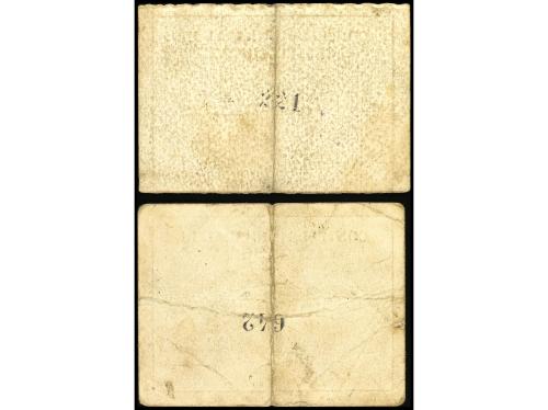 CATALUNYA. Lote 2 billetes 50 Cèntims y 1 Pesseta. C.M. de C