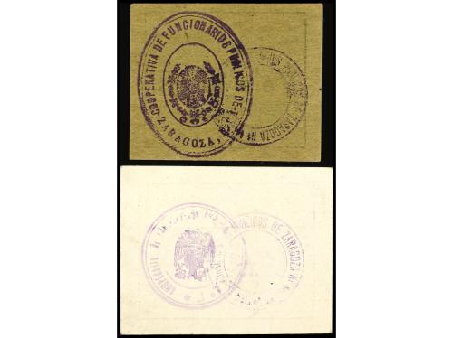 Lote 2 vales 5 y 10 Céntimos. COOPERATIVA FUNCIONARIOS PUBLI