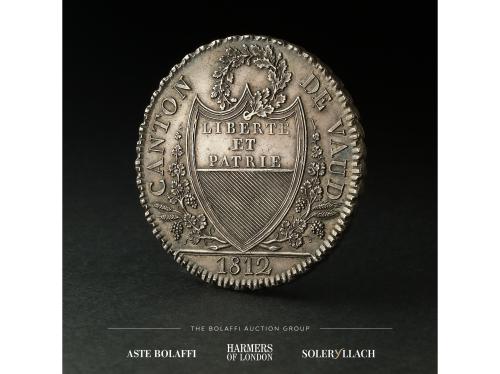CANTONES SUIZOS. 40 Batzen. 1812. VAUD. Anv.: Escudo del can