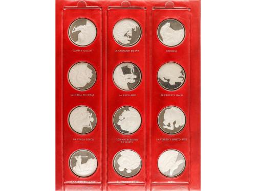 MEDALLAS ESPAÑOLAS. Álbum con 51 medallas en plata El Genio 