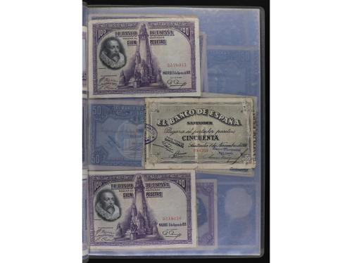 BILLETES ESPAÑOLES. Lote alrededor de 200 billetes. Mayoría 