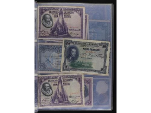 BILLETES ESPAÑOLES. Lote alrededor de 200 billetes. Mayoría 