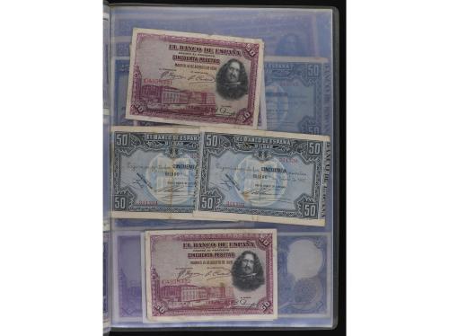 BILLETES ESPAÑOLES. Lote alrededor de 200 billetes. Mayoría 