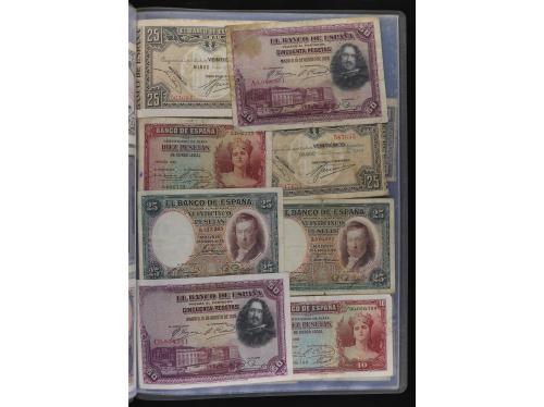 BILLETES ESPAÑOLES. Lote alrededor de 200 billetes. Mayoría 