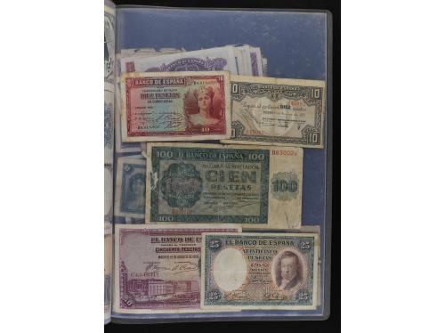BILLETES ESPAÑOLES. Lote alrededor de 200 billetes. Mayoría 