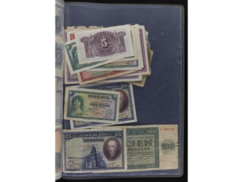 BILLETES ESPAÑOLES. Lote alrededor de 200 billetes. Mayoría 