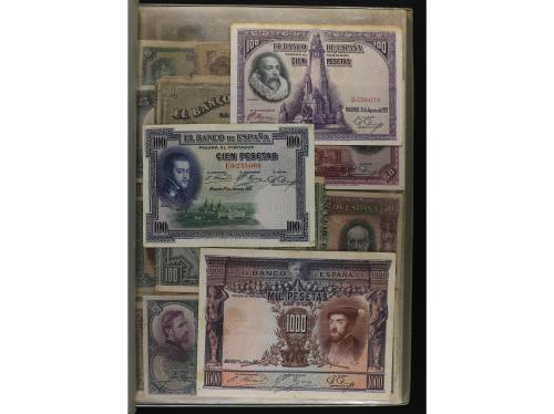BILLETES ESPAÑOLES. Lote alrededor de 200 billetes. Mayoría 