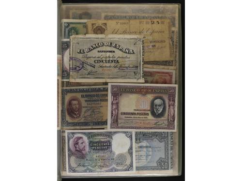 BILLETES ESPAÑOLES. Lote alrededor de 200 billetes. Mayoría 