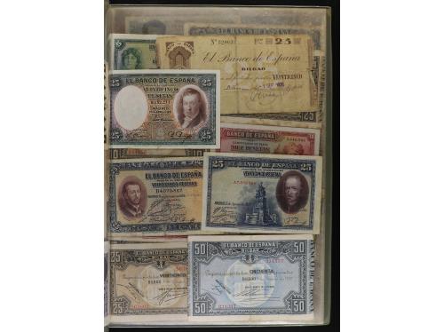 BILLETES ESPAÑOLES. Lote alrededor de 200 billetes. Mayoría 
