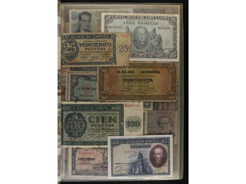 BILLETES ESPAÑOLES. Lote alrededor de 200 billetes. Mayoría 