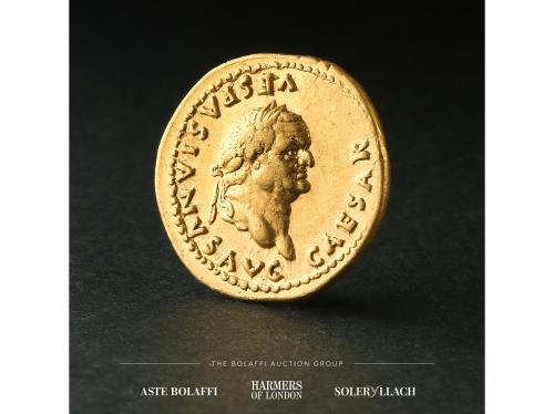 IMPERIO ROMANO. Áureo. 78-79 d.C. VESPASIANO. Anv.: CAESAR V