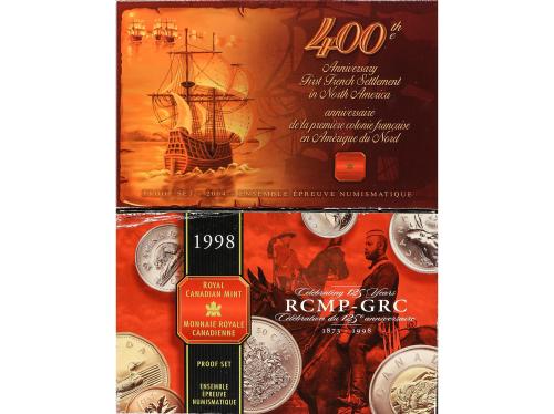 CANADÁ. Lote 23 monedas 1 Cent a 1 Dollar. 1997, 1998 y 2004