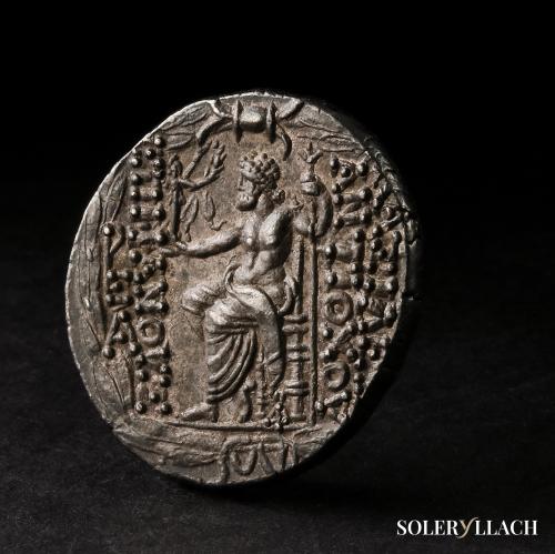 MONEDAS GRIEGAS. Tetradracma. 109-96 a.C. ANTÍOCO VIII. REIN