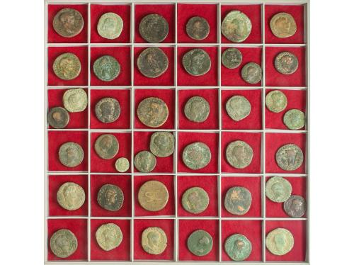 Lote alrededor de 175 monedas. AE. Varios emperadores, difer
