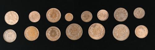 PORTUGAL. Lote 15 cobres. Siglo XIX-XX. AE. Calidad alta. A 