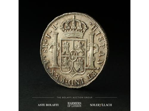 FERNANDO VII. 8 Reales. 1825. POTOSÍ. J.L. Anv.: Busto laure