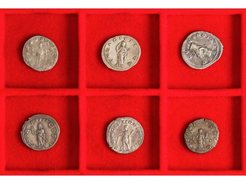 IMPERIO ROMANO. Lote 6 monedas Antoniniano. HERENNIA ETRUSCI