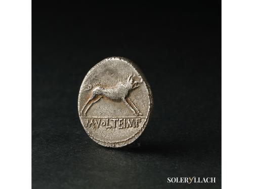 REPÚBLICA ROMANA. Denario. 78 a.C. VOLTEIA. M. Volteius M.f.