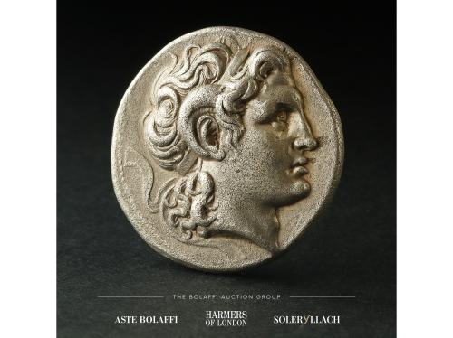 MONEDAS GRIEGAS. Tetradracma. 297-281 a.C. LISÍMACO. LAMPSAK