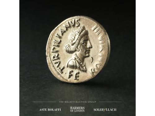 IMPERIO ROMANO. Denario. 19 a.C. AUGUSTO. P. Petronius Turpi