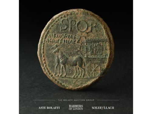 IMPERIO ROMANO. Sestercio. 37-41 d.C. AGRIPINA MADRE. Anv.: 