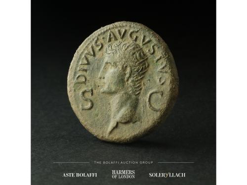 IMPERIO ROMANO. Dupondio. 14 d.C. AUGUSTO. Anv.: DIVVS AVGVS