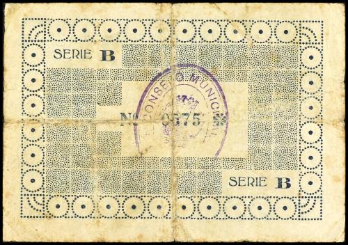 ARAGÓN-FRANJA DE PONENT. 2 Pesetas. 11 Mayo 1937. C.M. de SÁ