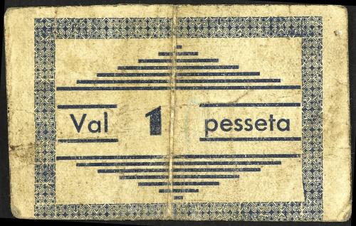 CATALUNYA. 1 Pesseta. 1 Pesseta. 1937. C.M. de RIBERA DE CAR