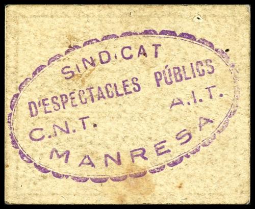 CATALUNYA. 10 Cèntims. ESPECTACLES PÚBLICS COL·LECTIVITZATS 