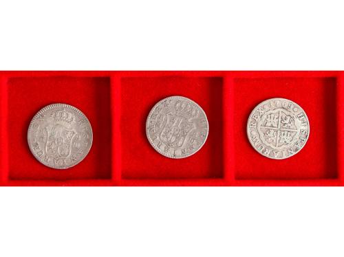CARLOS III. Lote 3 monedas 2 Reales. 1769, 1783, 1784. MADRI