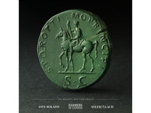 IMPERIO ROMANO. Sestercio. 112-114 d.C. TRAJANO. Anv.: IMP. 