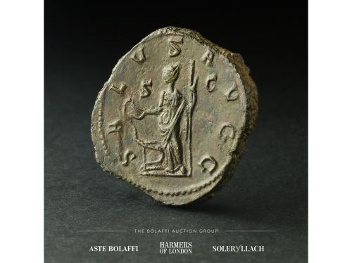 IMPERIO ROMANO. Sestercio. 251-253 d.C. TREBONIANO GALO. Anv