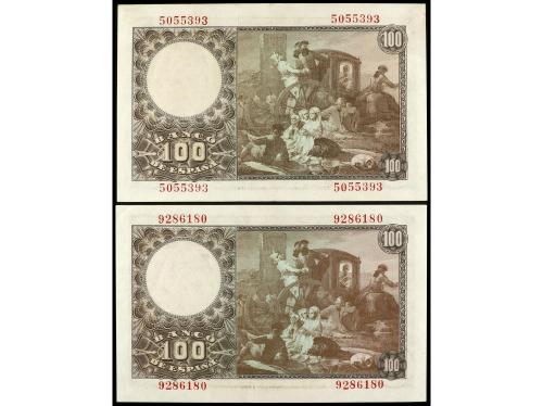 ESTADO ESPAÑOL. Lote 2 billetes 100 Pesetas. 2 Mayo 1948. Ba