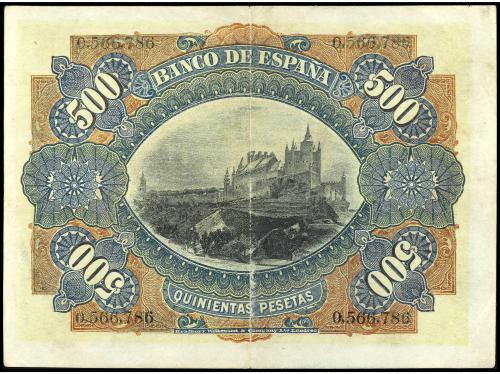 BANCO DE ESPAÑA. 500 Pesetas. 15 Julio 1907. Alcazar de Sego