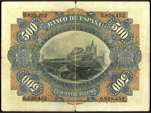 BANCO DE ESPAÑA. 500 Pesetas. 15 Julio 1907. Alcazar de Sego