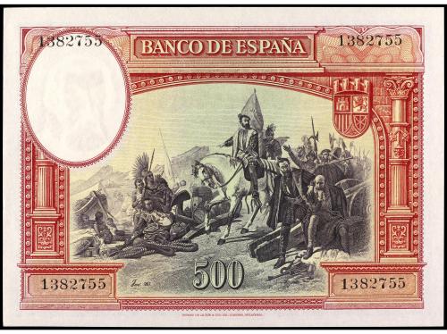 GUERRA CIVIL, ZONA REPUBLICANA. 500 Pesetas. 7 Enero 1935. H