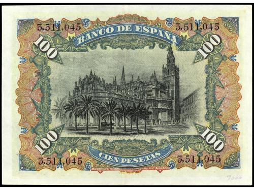 BANCO DE ESPAÑA. 100 Pesetas. 15 Julio 1907. Catedral de Sev