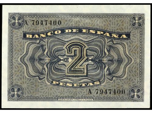 ESTADO ESPAÑOL. 2 Pesetas. 12 Octubre 1937. Catedral de Burg