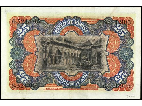 BANCO DE ESPAÑA. 25 Pesetas. 15 Julio 1907. Patio de los Leo
