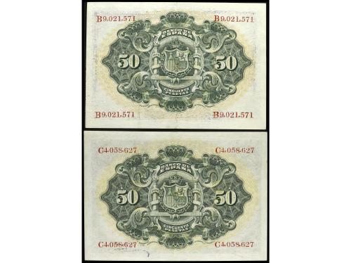BANCO DE ESPAÑA. Lote 2 billetes 50 Pesetas. 24 Septiembre 1