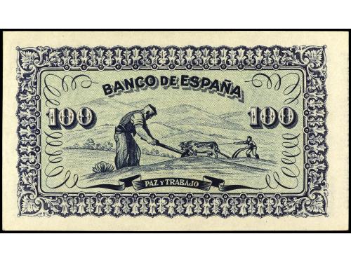 GUERRA CIVIL, ZONA REPUBLICANA. 100 Pesetas. Septiembre 1937