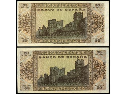 ESTADO ESPAÑOL. Lote 2 billetes 50 Pesetas. 20 Mayo 1938. Ca