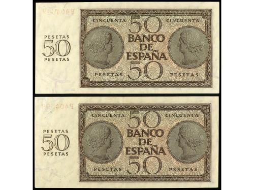 ESTADO ESPAÑOL. Lote 2 billetes 50 Pesetas. 21 Noviembre 193